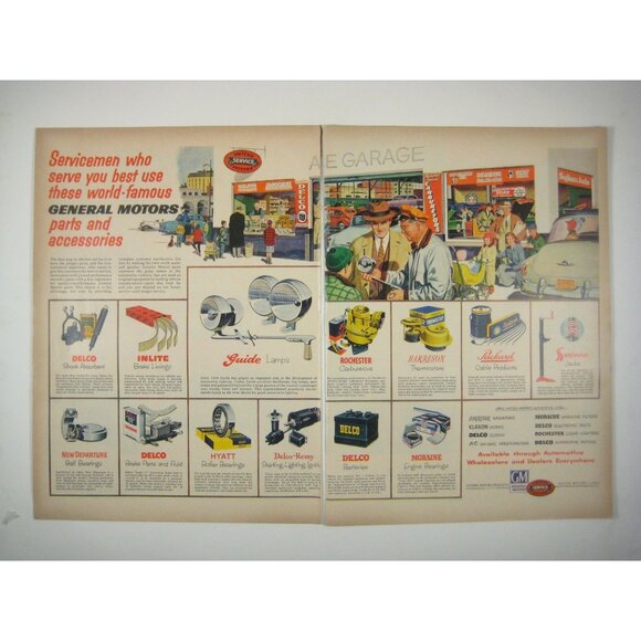 1953 Vintage General Motors Ad Featuring Delco Rochester Packard 2 Page READ - Picture 1 of 2